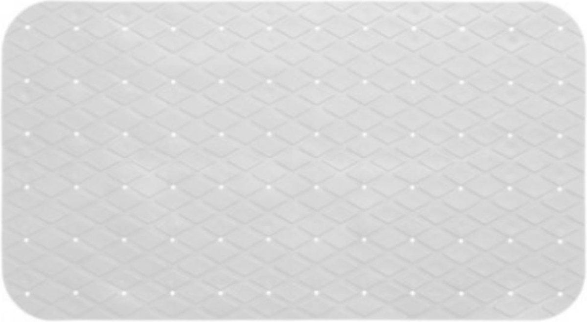 Antislip badmat met zuignappen - 70x35 cm - Wit - Badmat rechthoek - Badkamermat rubber - Douchemat voor in bad - Antislipmat voor douche