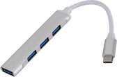 Hub VK TECH USB-C vers USB-A 4 ports - USB3. 0 - Bus Powered / Argent - 0, 10 m - pour Mac - MacBook - iMac - Windows - PC - Ordinateur portable