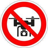 Verboden voor drones bord - kunststof 100 mm