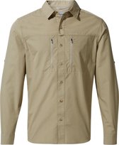 Craghoppers - UV Overhemd voor heren - Longsleeve - Kiwi Boulder - Zandbeige - maat XXL