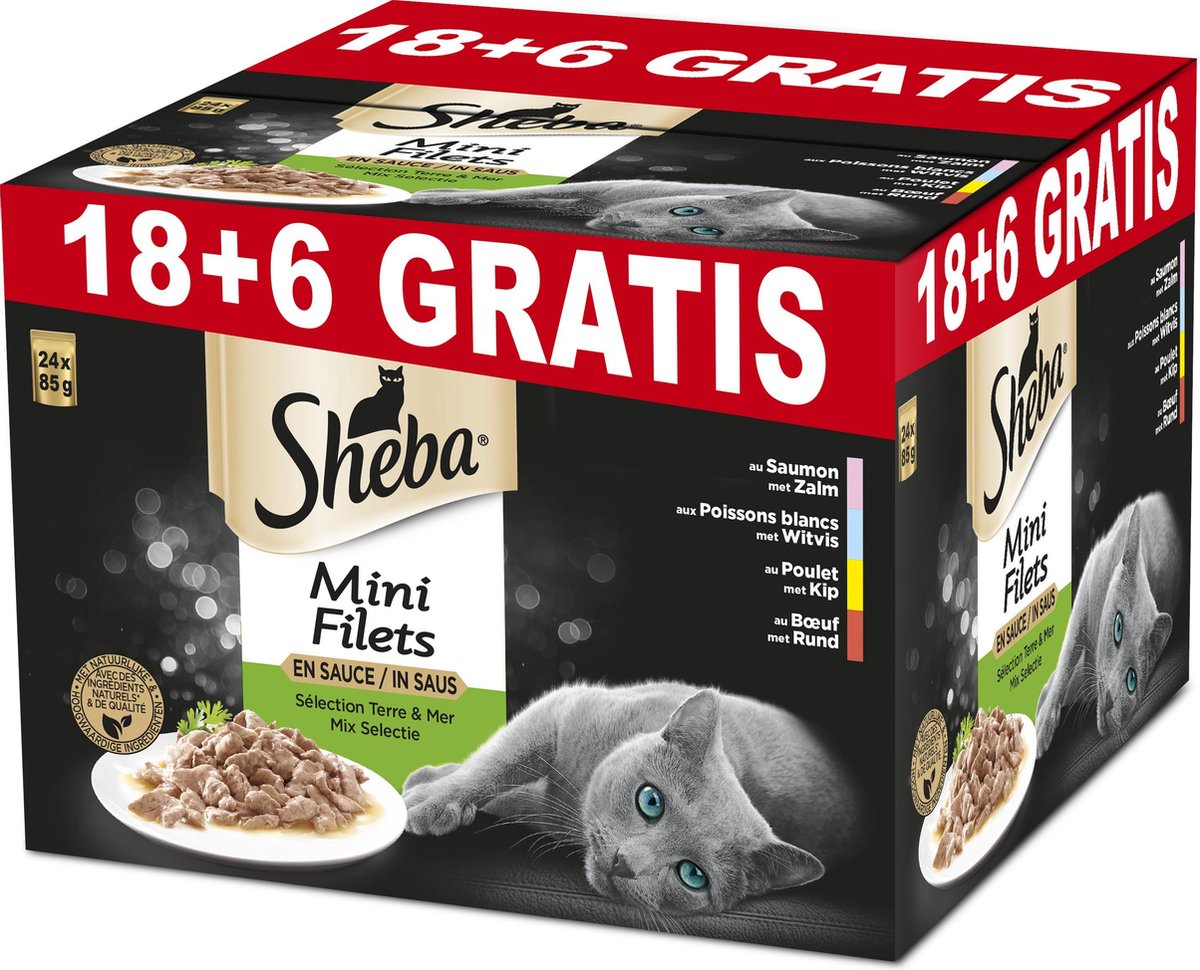 Sheba Kattenvoer Sheba Pouch Terre&Mer 18+6 Promo Pack