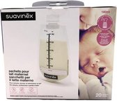 Suavinex Zero.Zero 20 stuks Moedermelk Bewaarzakjes met Dop SXZBRF049849