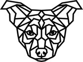 ByKemme® Muur Decoratie - Wand Decoratie - Huiskamer – Housewarming - Geometrisch - Wall Art - Dieren – Dog - Hond - 60 cm Breed x 45 cm Hoog