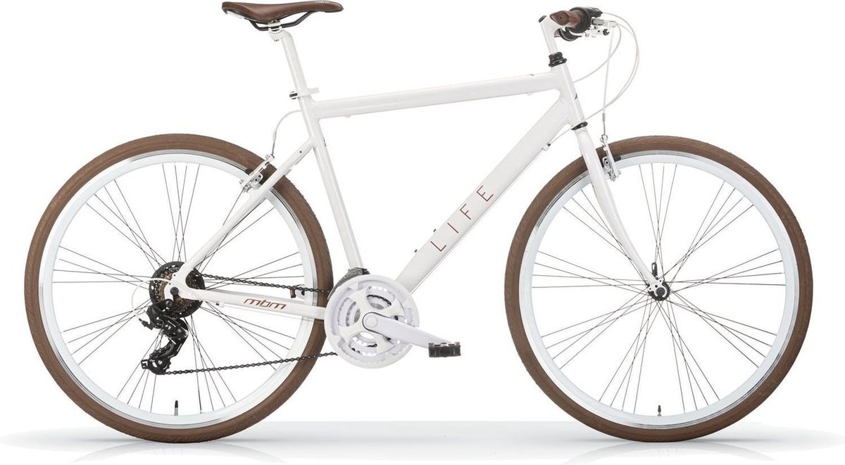 MBM LIFE URBAN STYLE Fixed Gear H 58 cm 21 Speed 28 Inch White