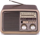 KoolTech Pop Retro Radio - AM/FM en Bluetooth - Bruin