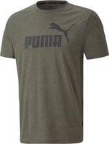 Puma Essentials+ Heather T-shirt - Mannen - army groen/zwart