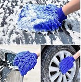 Auto Washandschoen-Schoonmaak Handschoen-Auto Washandschoen-Microvezel Handschoen-Auto Wassen Cleaning blauw