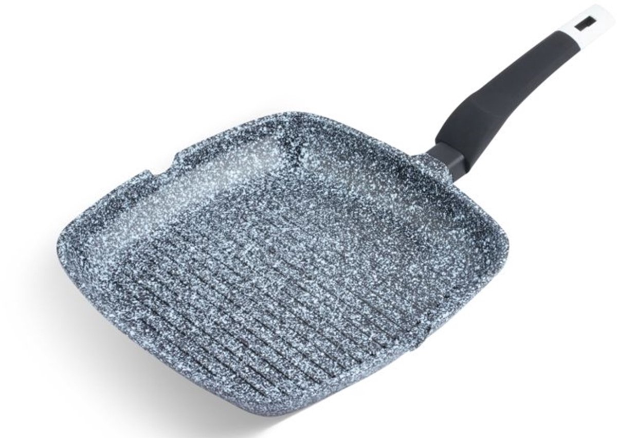Edënbërg Stonetec Line - Keramische Grillpan 24x 24 cm - 3-laags anti-aanbaklaag!