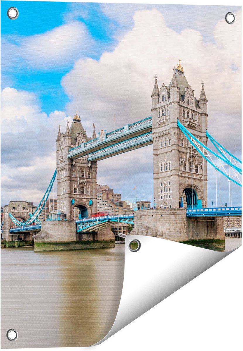 Gards Tuinposter Tower Bridge in Londen - 40x50 cm - Tuindoek - Tuindecoratie - Wanddecoratie buiten - Tuinschilderij Multikleur