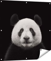 Gards Tuinposter Panda - Pandakop - 90x90 cm - Tuindoek - Tuindecoratie - Wanddecoratie buiten - Tuinschilderij