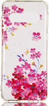 Samsung Galaxy S10 Transparant TPU Hoesje met Bloemen Print