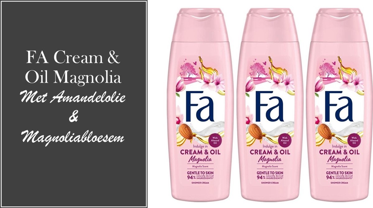 Fa Cream & Oil Silk Magnolia Douchegel - 3 x 250 ml