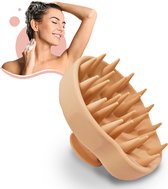 Jollify® SH2XL - Haarborstel - Scalp Massager - Scalp Brush - Premium Siliconen - Haar Borstel - Hair Brush - Haarverzorging - Anti Roos - Haargroei - Hoofdhuid Massage - Beige XL