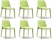 Designstoel, terrasstoel, campingstoel GINEVRA in lichtgroen van het Italiaanse S•CAB. Verpakt per 6 stuks en 5 jaar garantie!