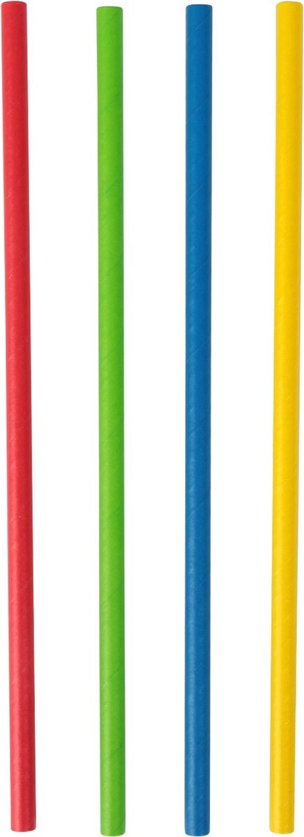 Take Dis Drinkrietje 21cm 6mm papier kleurmix FSC - Doos 250 stuks