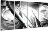 Peinture sur verre Abstrait | Gris, argent, blanc | 160x80cm 4 Liège | Tirage photo sur verre | F000357