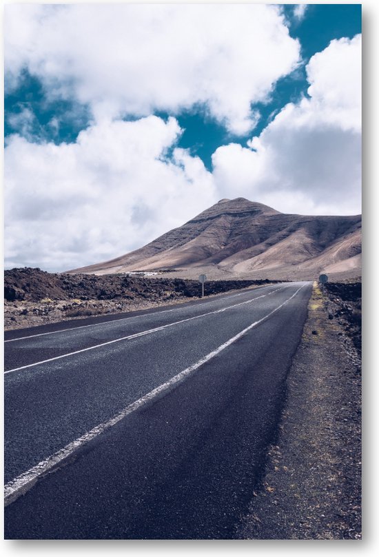 Weg door de bergen - Lanzarote - Fotoposter 40x60