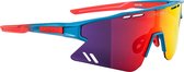 FORCE SPECTER Matt Blauw Rood Polarized Sportbril met UV400 Bescherming en Flexibel TR90 Frame - Unisex & Universeel - Sportbril - Zonnebril voor Heren en Dames - Fietsaccessoires