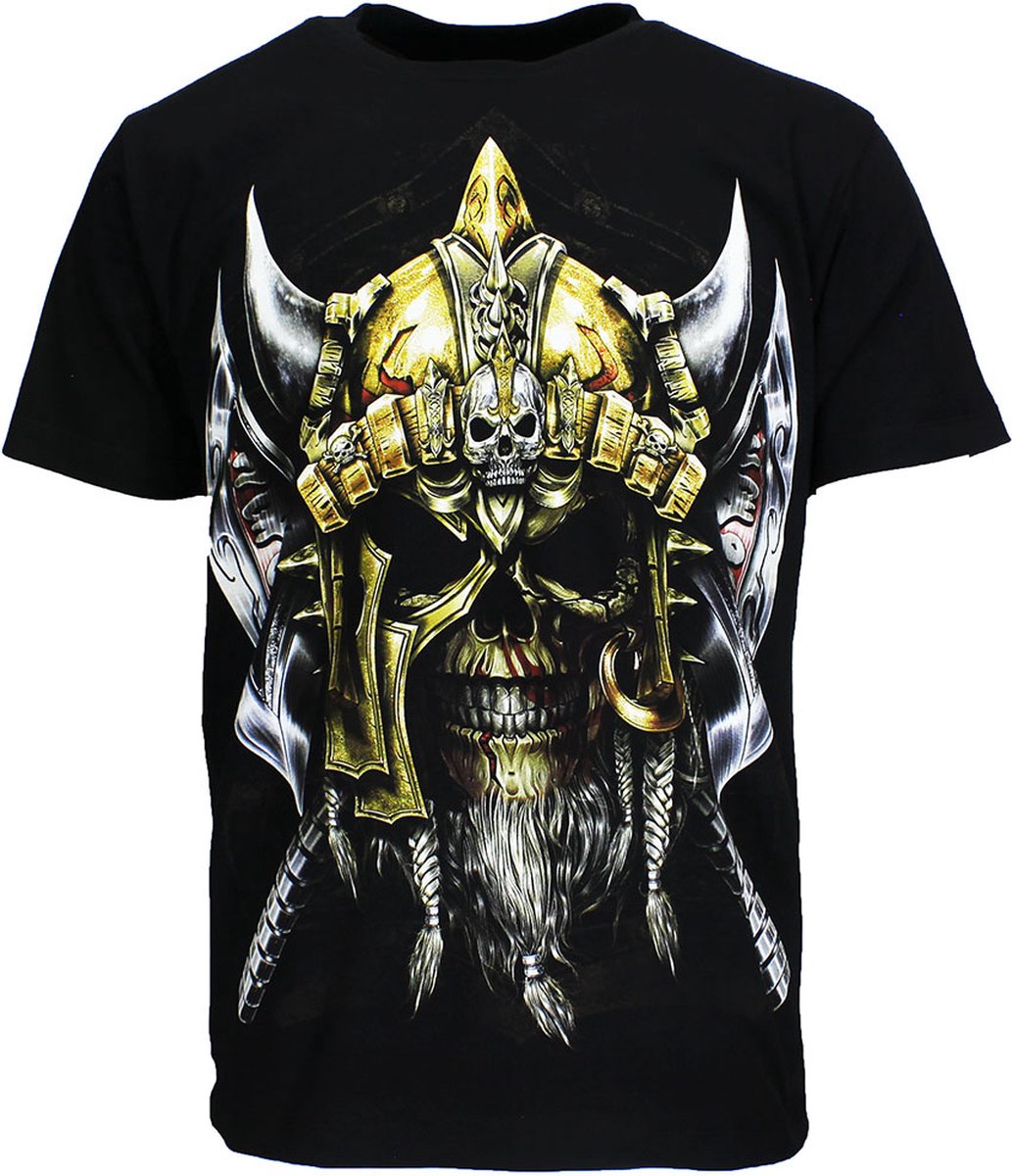Viking Skull T-Shirt Zwart - Origineel Design - XL