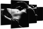 Peinture sur toile corps | Gris, noir, blanc | 160x90cm 4 Liège