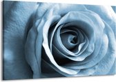 Peinture | Peinture sur toile Rose, Fleur | Bleu, gris, blanc | 140x90cm 1 Liège | Tirage photo sur toile
