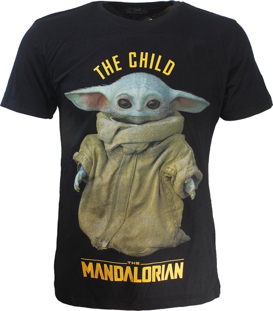 Star Wars The Mandalorian Yoda T-Shirt Zwart