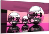 Peinture sur verre moderne | Violet, blanc, noir | 120x70cm 1Hatch | Tirage photo sur verre |  F004301