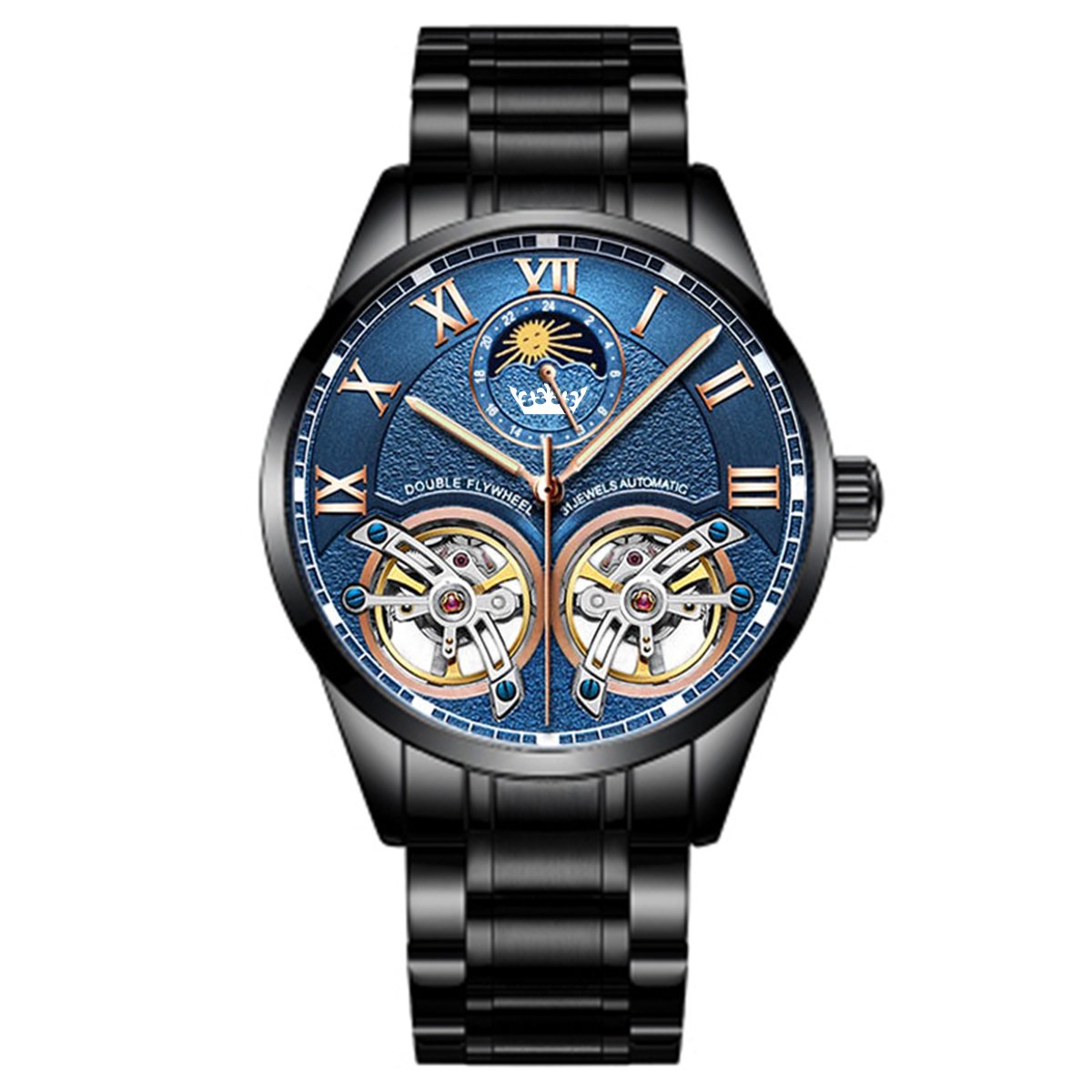 Victorious - blauw, zwart, kleurig heren horloge - Infinity - Ø41mm.