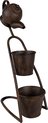 Clayre & Eef Planthouder Theepot 32x20x62 cm Bruin Ijzer Bloempot