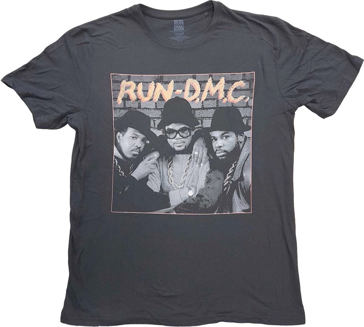 Run DMC - B&W Photo Heren T-shirt - L - Zwart