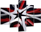 Conception de peinture sur verre | Rouge, gris, noir | 100x70cm 5Liège | Tirage photo sur verre |  F004334