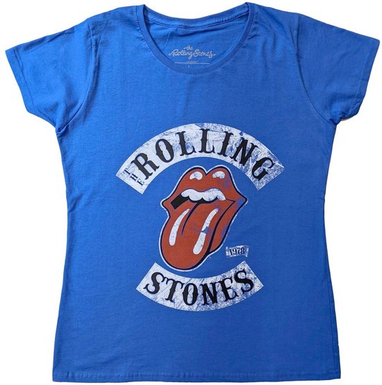 The Rolling Stones - Tour '78 Dames T-shirt - L - Blauw