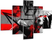 Peinture sur verre Corps | Rouge, gris, noir | 100x70cm 5Liège | Tirage photo sur verre |  F002366