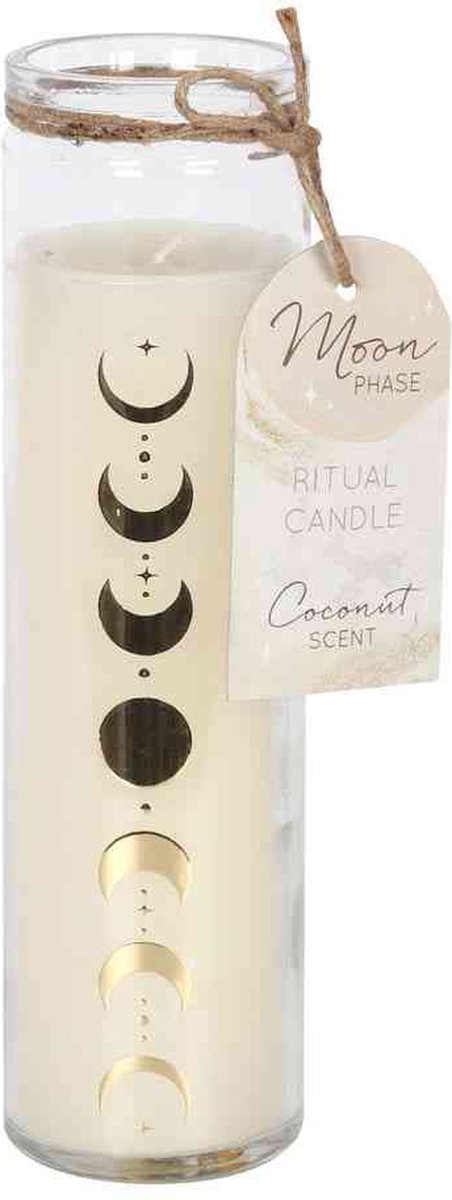 Something Different Moon Phase Coconut Tube Candle Geurkaars - Multicolours