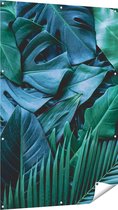 Gards Tuinposter Tropische Groene Bladeren - 100x150 cm - Tuindoek - Tuindecoratie - Wanddecoratie buiten - Tuinschilderij