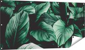 Gards Tuinposter Tropische Groene Bladeren - 140x70 cm - Tuindoek - Tuindecoratie - Wanddecoratie buiten - Tuinschilderij
