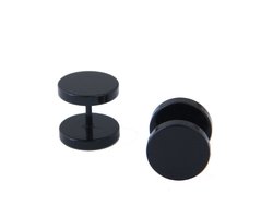 Plux Fashion Studs Oorbellen - Zwart - 10mm - Stainless Steel - Heren - Dames - Sieraden - Zwarte Oorbellen - Studs Oorbellen - Oorbel - HipHop Oorbellen - Sieraden Cadeau - Luxe Style - Duurzame Kwaliteit - Halloween - Oktoberfeest