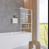 Mur de bain Schulte 1 pièce - 80x140cm - blanc - verre de sécurité transparent Dekor Atelier
