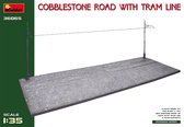 1:35 MiniArt 36065 Cobblestone Road w/Tram Line Plastic Modelbouwpakket