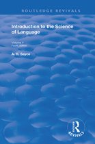 Routledge Revivals- Introduction to the Science of Language