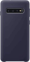 Telefoonglaasje Hoesje Geschikt voor Samsung Galaxy S10 - silicone - Blauw - Beschermhoes - Case - Cover