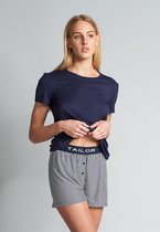 Tom Tailor Pyjamabroek kort/Homewear broek - 623 Blue - maat 34 (34) - Dames Volwassenen - Viscose- 64005-6085-623-34