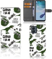 Telefoonhoesje met Pasjes geschikt voor Motorola Moto G53 Dinosaurus