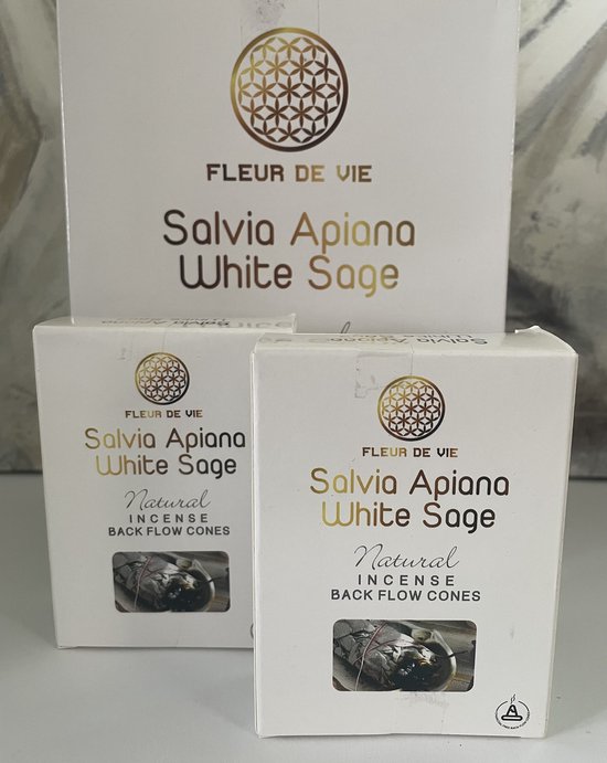 Fleur de Vie Salvia Apiana White Sage Wierrook kegels (2 pakjes)