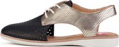 Rollie | Dames | Veterschoen | Slingback Punch Black/Gold Etched | Maat 38