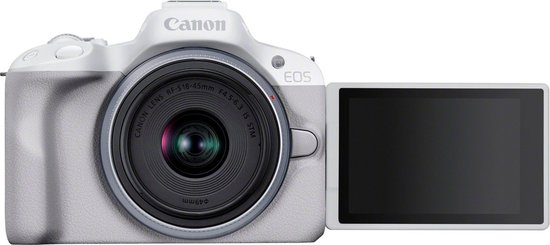 EOS R50 WIT + RF-S 18-45 IS STM-kit