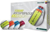 TaylorMade Tour Response Stripe Multi Golfballen 2023 - Wit - 12 Stuks