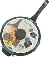 Wok antikleef met deksel Stone 28cm - Zwart - PFAS-vrij