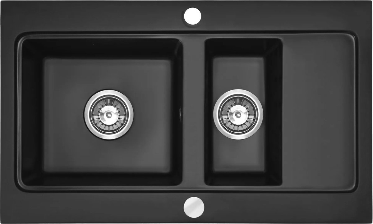 Lorreine 40BQ37TH-T-Inox Luxe Enkele Keukenspoelbak Met Kraangat