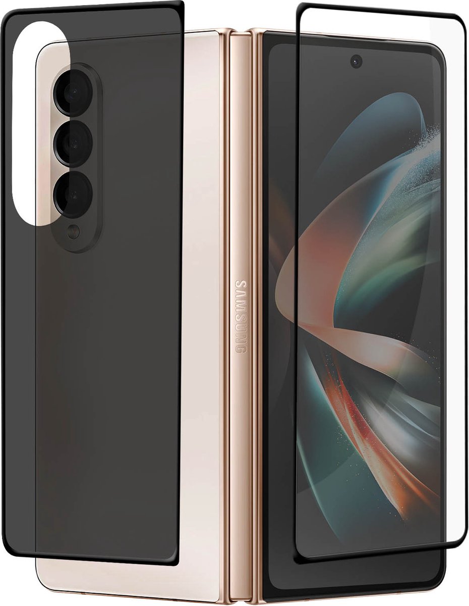 Voor-/achterkant film Geschikt voor Galaxy Z Fold 4 gehard glas 9H transparant
